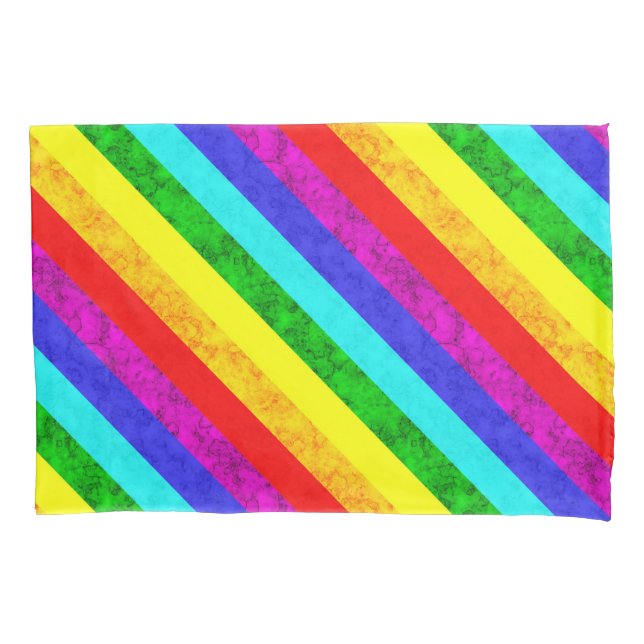 Rainbow abstract pattern  pillow case (Front)