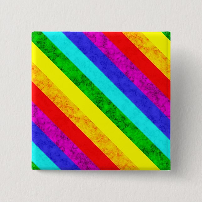 Rainbow abstract pattern pinback button (Front)