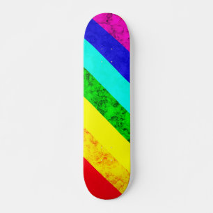 Rainbow abstract pattern skateboard