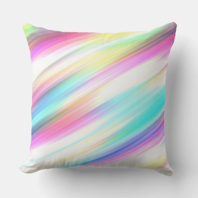 rainbow abstract pillow (Front)