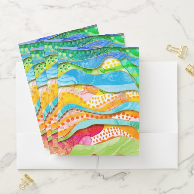 Rainbow Abstract Pocket Folder (In Situ)