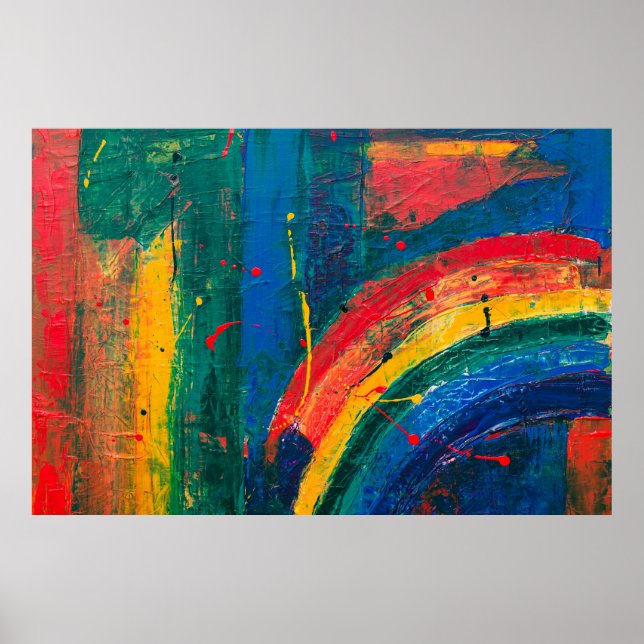 Rainbow Abstract Poster (Front)