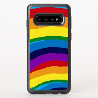 Rainbow Abstract Striped Galaxy S10 Case