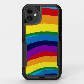 Rainbow Abstract Striped OtterBox iPhone 11 Case