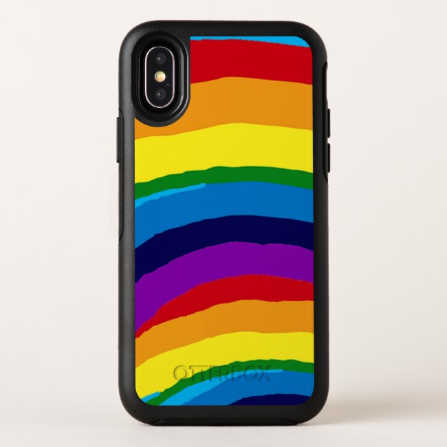 Rainbow Abstract Striped OtterBox iPhone X Case