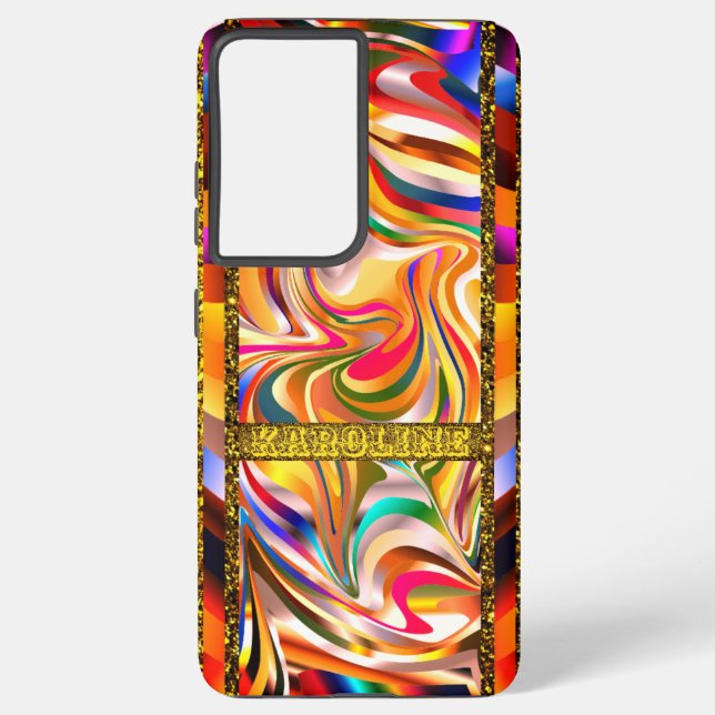 Rainbow Abstract Swirl Trends  Samsung Galaxy Case (Back)