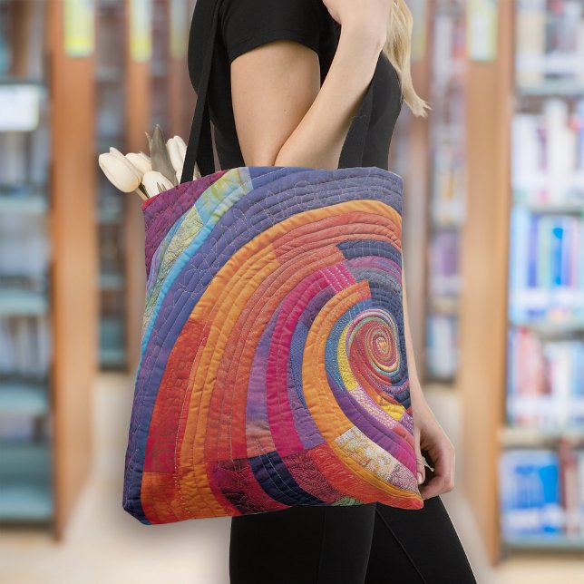 Rainbow Abstract Tote Bag (Creator Uploaded)