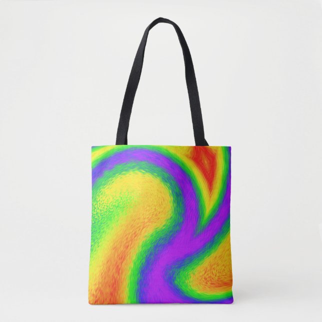 Rainbow Abstract Tote Bag (Front)