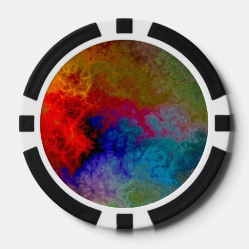Rainbow Abstract TPD Poker Chips
