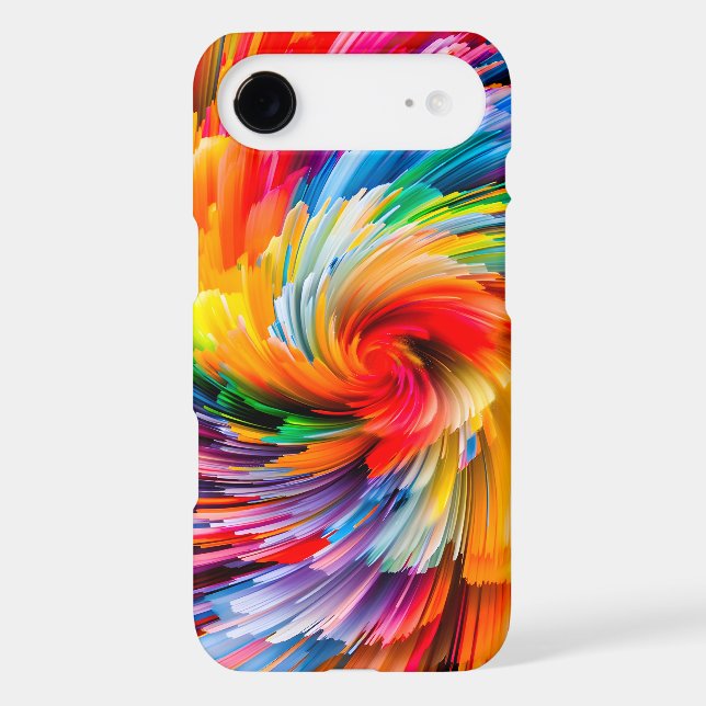 Rainbow Abstract Vibrant Swirl Modern Case-Mate iPhone Case (Back)