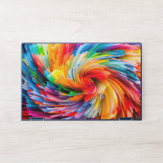 Rainbow Abstract Vibrant Swirl Modern HP Laptop Skin