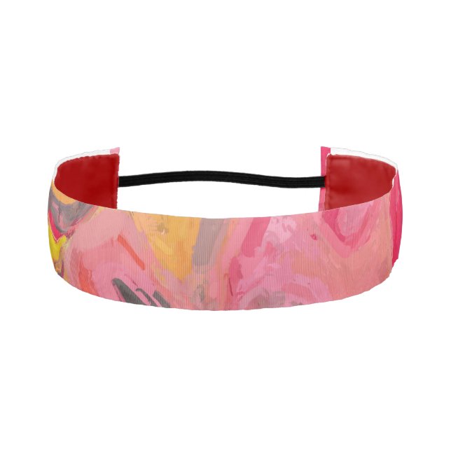 Rainbow Abstract Waterfall  Athletic Headband (Front)