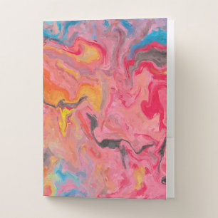 Rainbow Abstract Waterfall  Pocket Folder