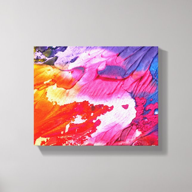 rainbow abstract wrapped canvas print (Front)