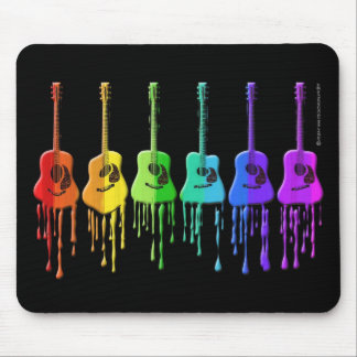 Rainbow Acoustic Guitars Mouse Pad