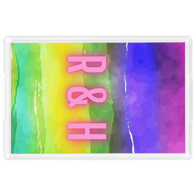 Rainbow  acrylic tray (Front)