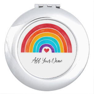 Rainbow - Add Your Name Compact Mirror