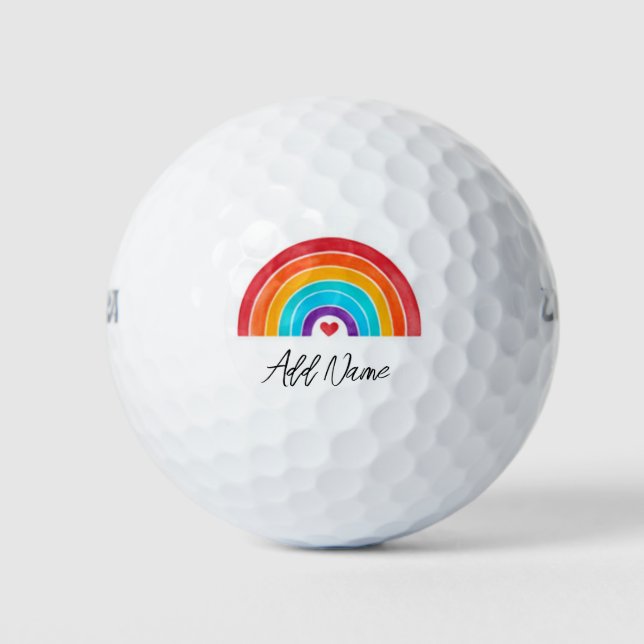 Rainbow - Add Your Name Golf Balls (Front)