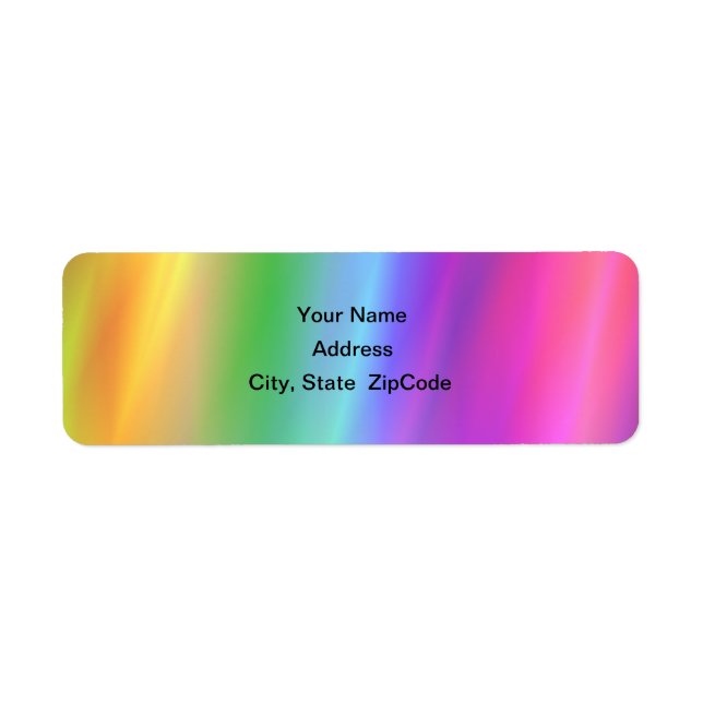Rainbow Address Label (Front)