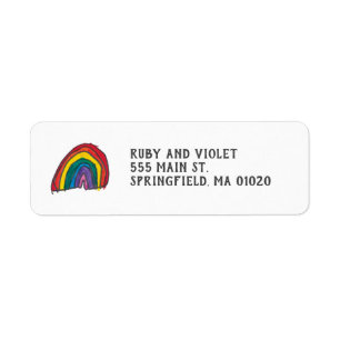 Rainbow Address Label