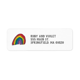 Rainbow Address Label