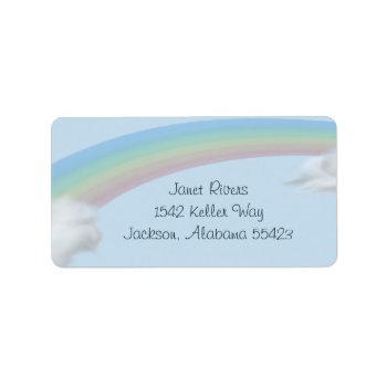 Rainbow Address Stickers by SayItNow at Zazzle