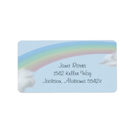 Rainbow Address Stickers