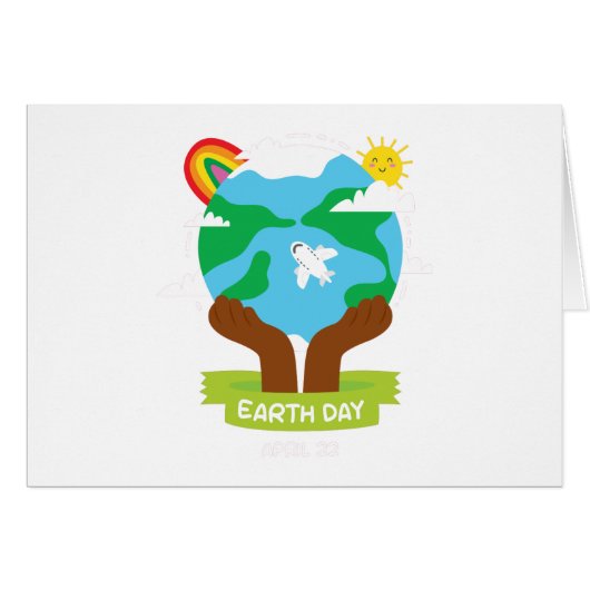 rainbow african Earth Day Cards (Front Horizontal)
