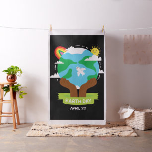 rainbow african Earth Day fabric