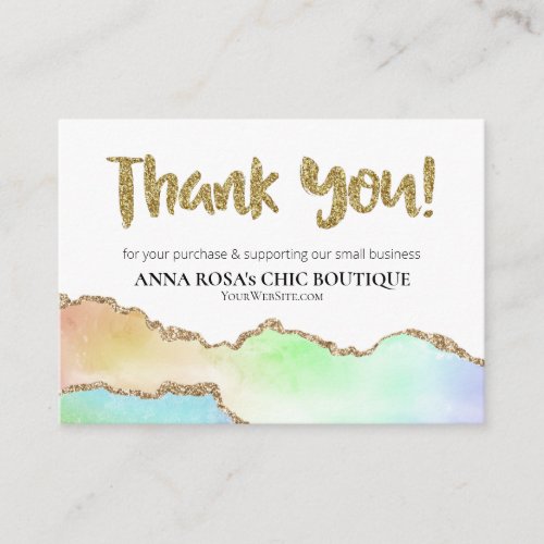 *~* Rainbow AGATE QR Logo THANK YOU Review AP8 Enclosure Card