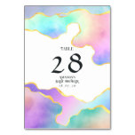 Rainbow Agate Stone Baby Shower Table Number