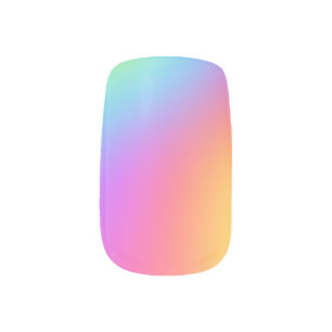 Rainbow Airbrush-Style Gradient Nails Minx Nail Art
