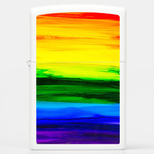 Rainbow Alcohol Ink Abstract Zippo Lighter
