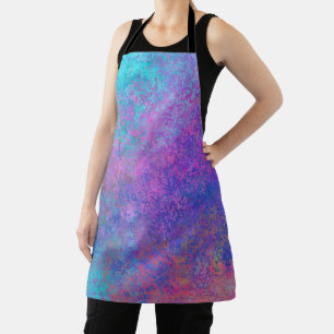 Rainbow Alcohol Ink, Bright Colorful Abstract Apron