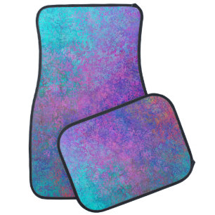 Rainbow Alcohol Ink, Bright Colorful Abstract Car Floor Mat