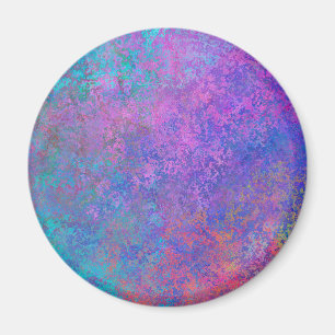 Rainbow Alcohol Ink, Bright Colorful Abstract Magnet