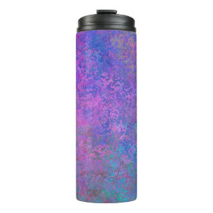 Rainbow Alcohol Ink, Bright Colorful Abstract Thermal Tumbler