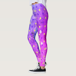Rainbow-alcohol-ink Leggings