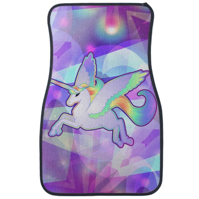 Rainbow Alicorn Car Floor Mat (Front)