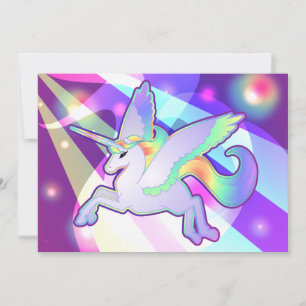 Rainbow Alicorn Invitation
