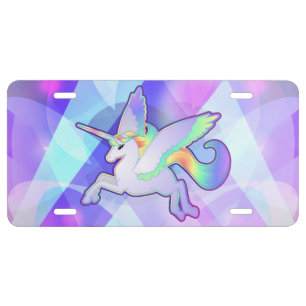 Rainbow Alicorn License Plate