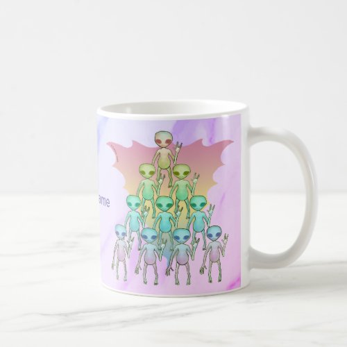Rainbow Alien Coffee Mug