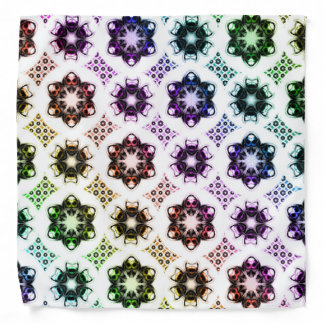 Rainbow Alien Eye Fractal Art Pattern Bandana