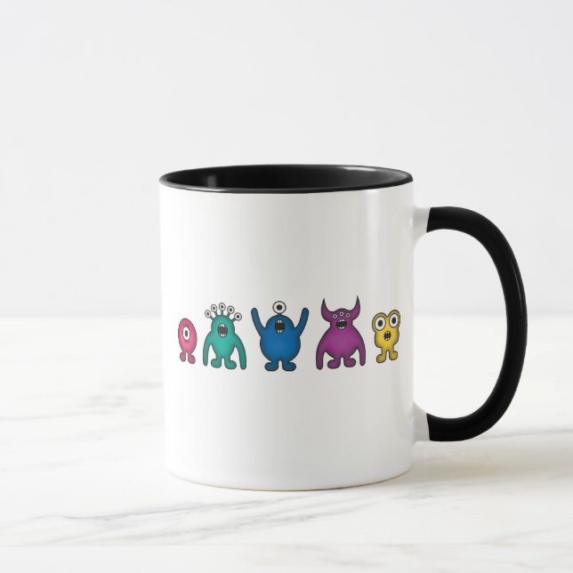 Rainbow Alien Monsters Mug (Right)