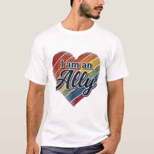 Rainbow Ally Heart Vector Shirt Design_1