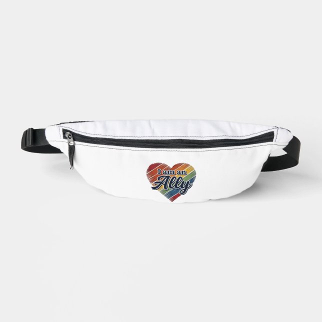 Rainbow Ally Heart Vector Shirt Design_1 Fanny Pack (Front)