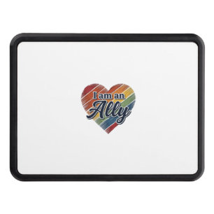 Rainbow Ally Heart Vector Shirt Design_1 Hitch Cover