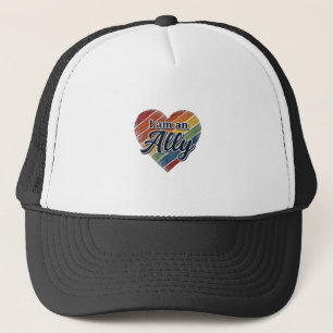 Rainbow Ally Heart Vector Shirt Design_1 Trucker Hat