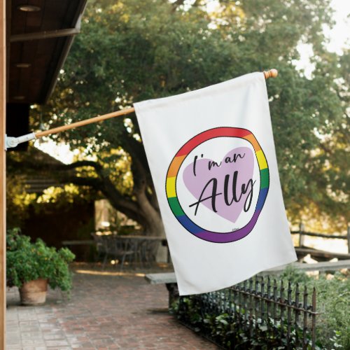 Rainbow Ally  LGBT Gay Lesbian Transgender House Flag