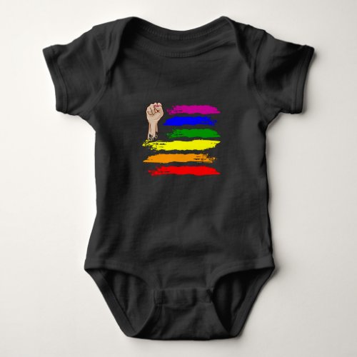 RAINBOW ALLY LGBT Pride Month LGBTQ Rainbow Flag Baby Bodysuit